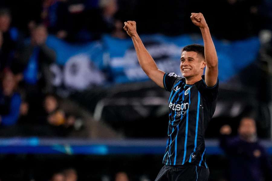 Nicolo Tresoldi jubelte für den FC Brügge in einem Achtungserfolg gegen Barca. Nicolo Tresoldi jubelte für den FC Brügge in einem Achtungserfolg gegen Barca.