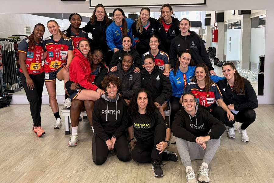 Las Guerreras, en una sesión de gimnasio