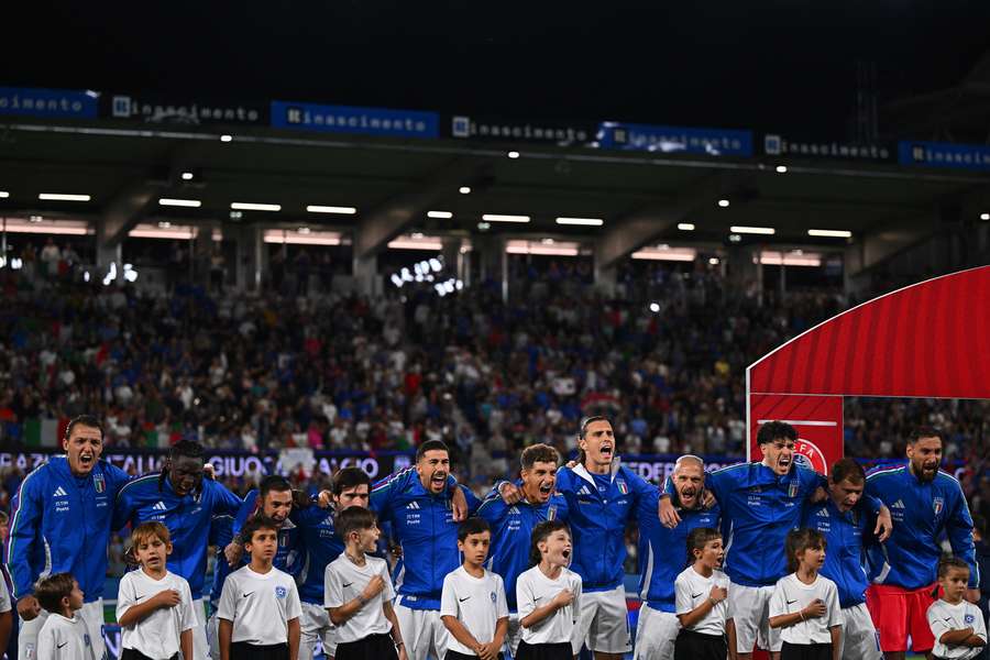 Gli azzurri nell'ultima sfida