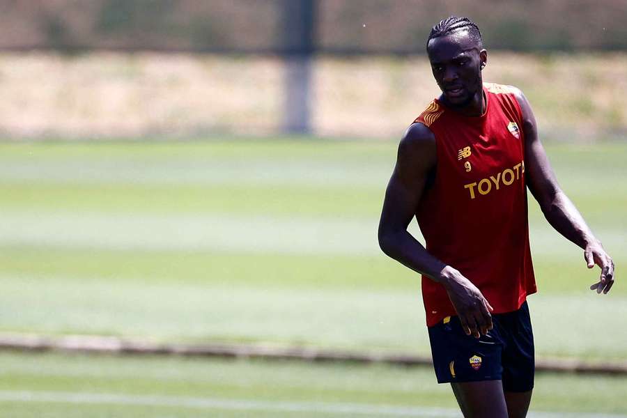 Tammy Abraham during training for AS Roma