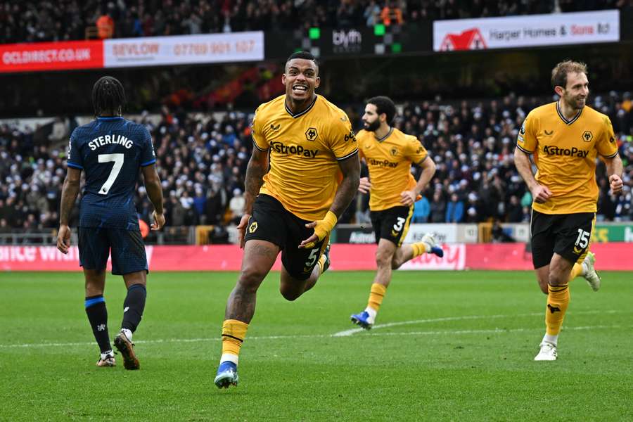 Wolves players celebrate