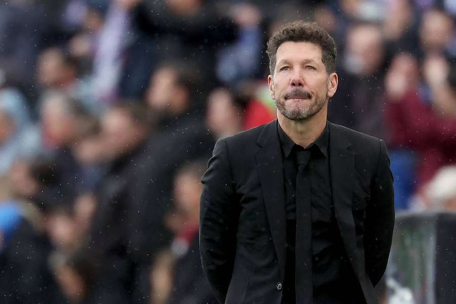 Cholo Simeone pendant la rencontre Getafe-Atlético de Madrid dimanche.