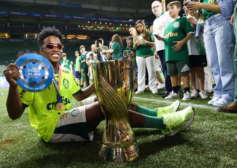 Endrick foi o craque do jogo contra o Santos, na final de 2024 Endrick foi o craque do jogo contra o Santos, na final de 2024
