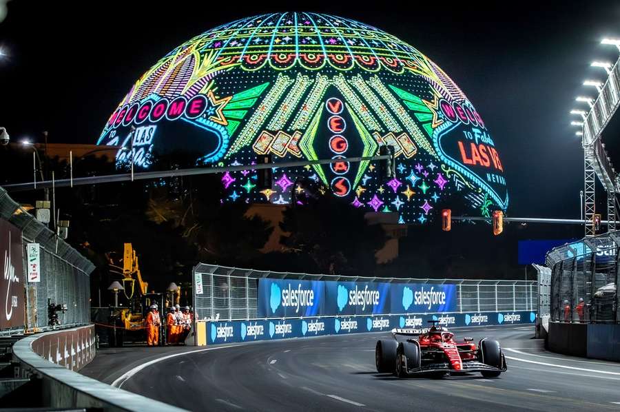 Leclerc, lors du GP de Las Vegas.