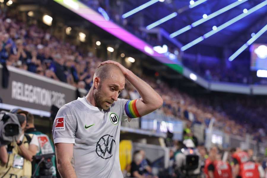 Christian Eriksen can't hide his disappointment after being relegated to the 2. Bundesliga in Germany