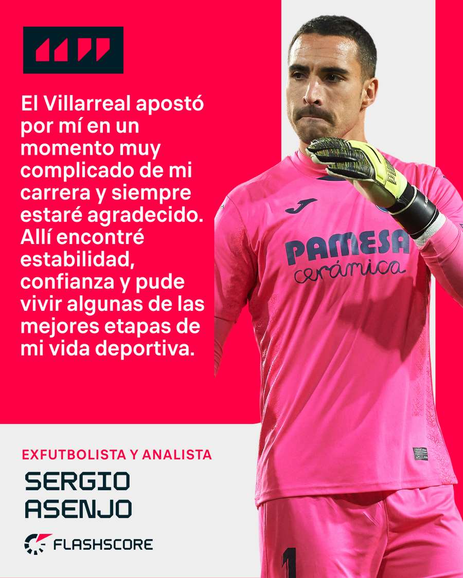 Asenjo, sobre su paso por el Villarreal