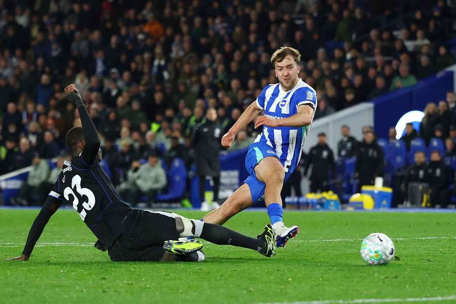Brighton's Jack Hinshelwood scores their second goal 