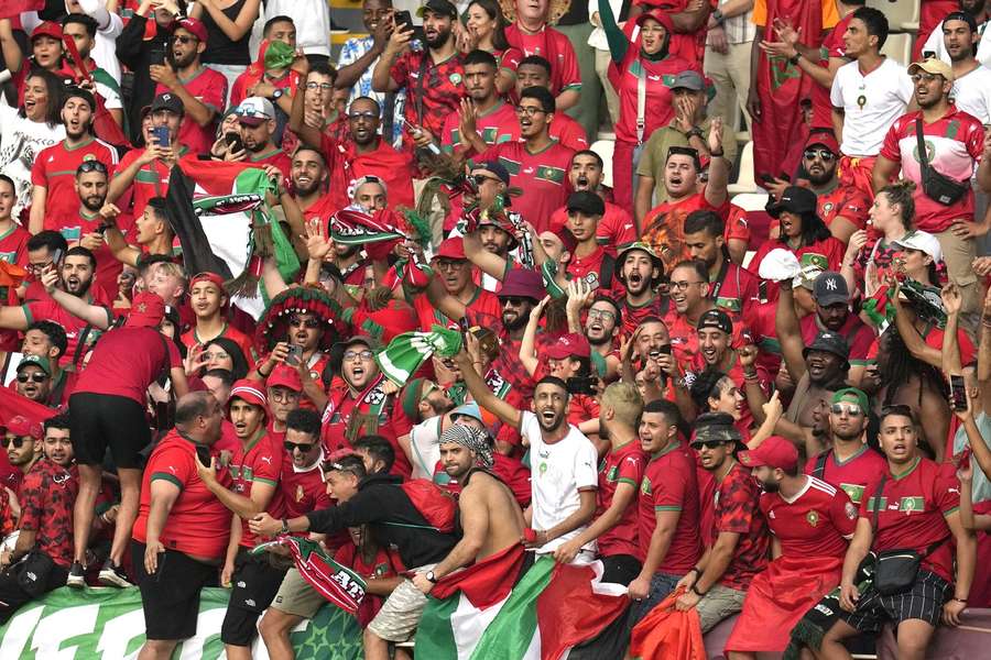 Morocco fans were at their bellowing best