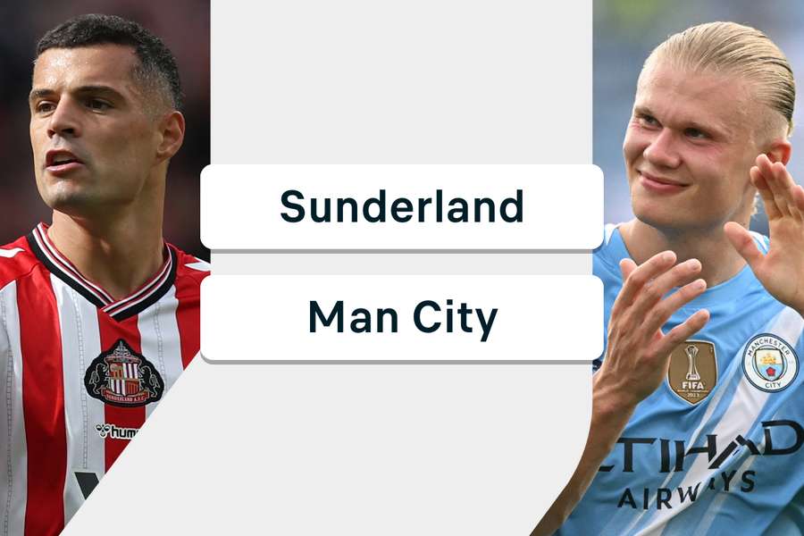 Sunderland verzus Manchester City.