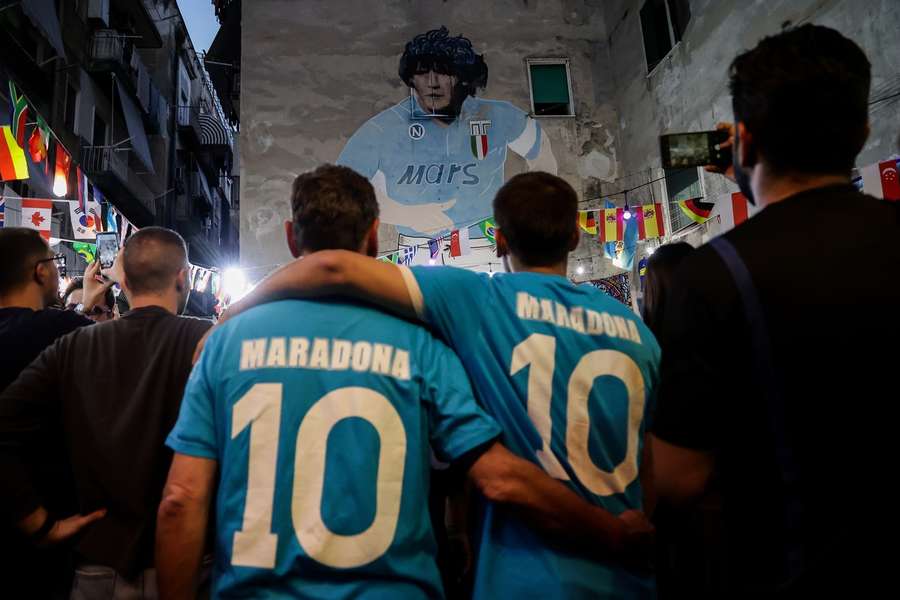 Diego Maradona's mural in Naples