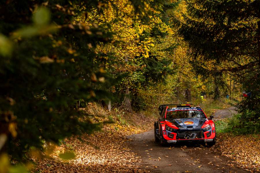 Thierry Neuville apanhou um susto