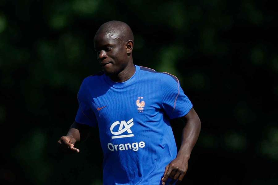 N'Golo Kanté à l'entraînement. N'Golo Kanté à l'entraînement.