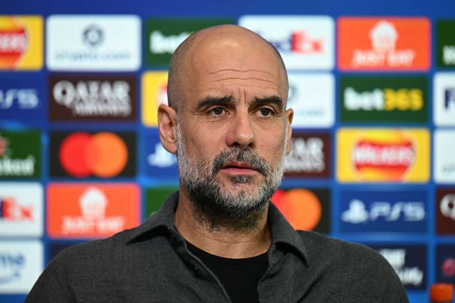 Guardiola face à la presse ce lundi. Guardiola face à la presse ce lundi.