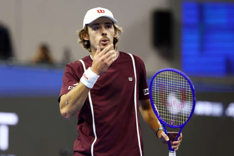 De Minaur in action in Beijing
