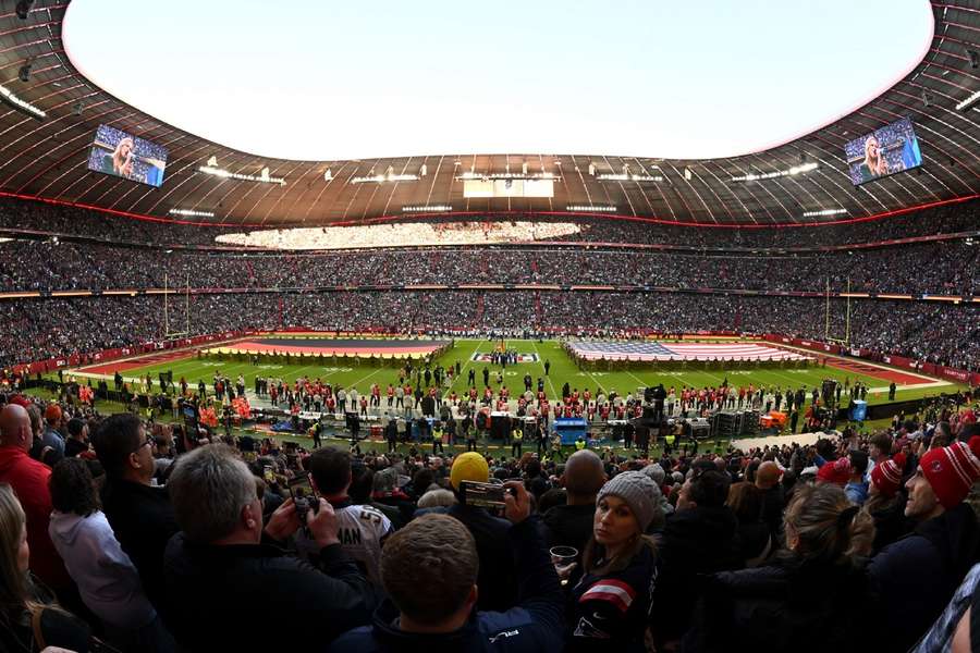 De Allianz Arena was stijf uitverkocht voor de wedstrijd tussen de Bucs en Seahawks