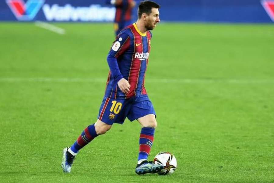Messi, avec le maillot du FC Barcelone.