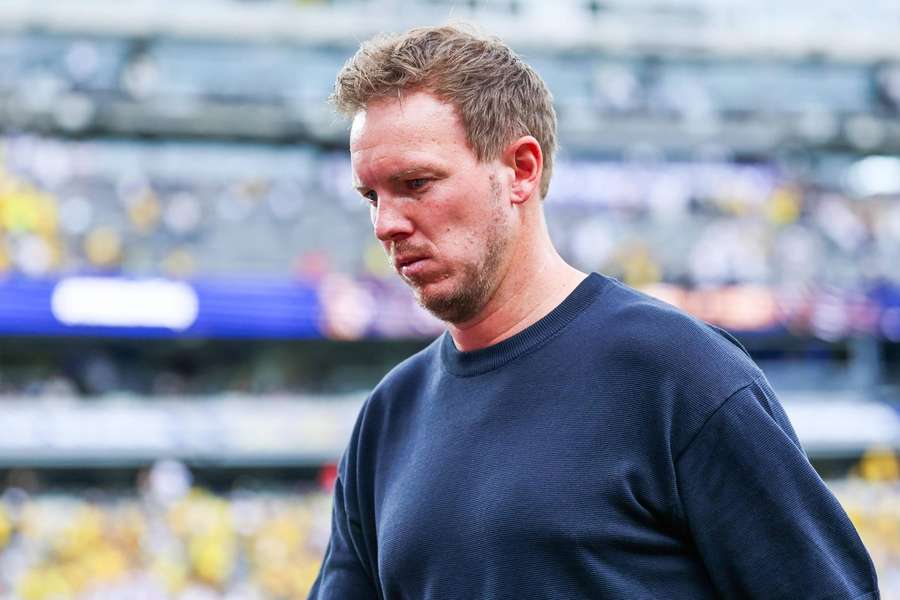 Germany head coach Julian Nagelsmann walks off pitch after loss to Ecuador at 2026 World Cup