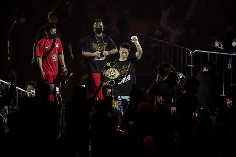 Takuma Inoue après sa victoire à Tokyo le 8 avril.