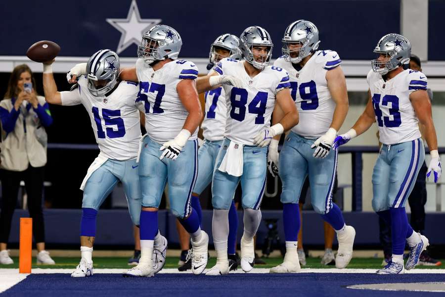 The Cowboys during a preseason friendly