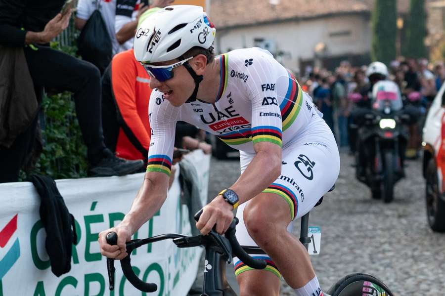 Pogacar le 12 octobre 2025. Pogacar le 12 octobre 2025.