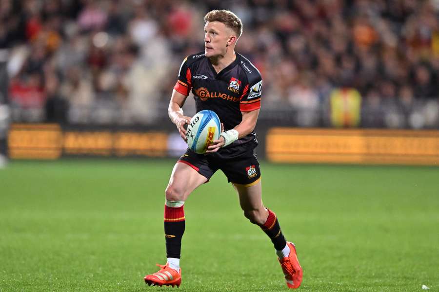 Damian McKenzie in action for the Chiefs during their Super Rugby Pacific win over the Crusaders.