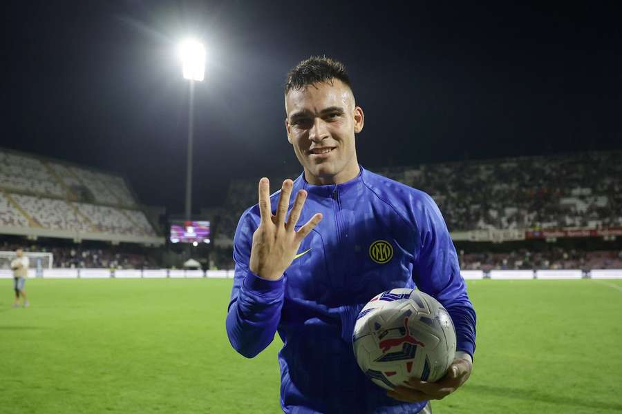 Lautaro dopo le quattro reti Lautaro dopo le quattro reti