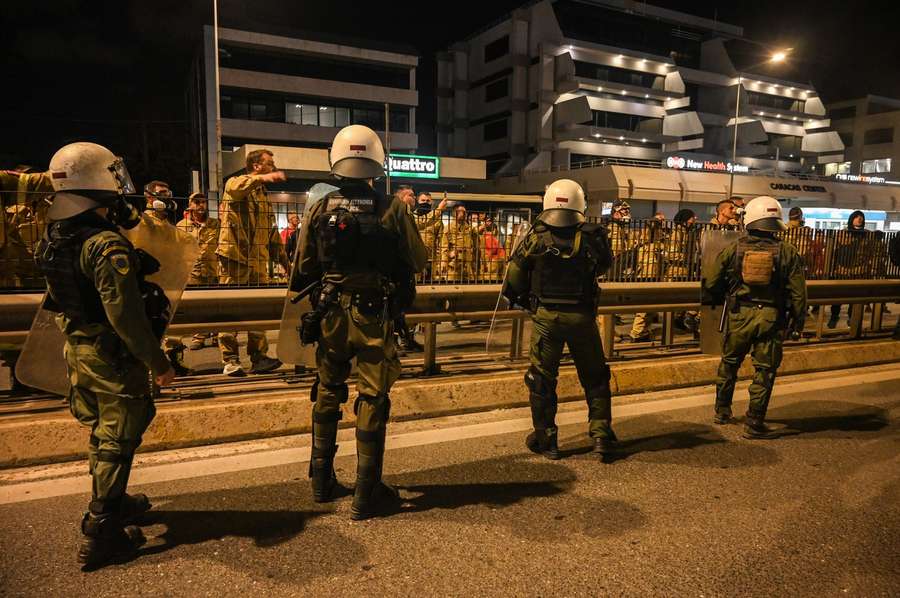 Athens Polizei bei einem Einsatz im Oktober.