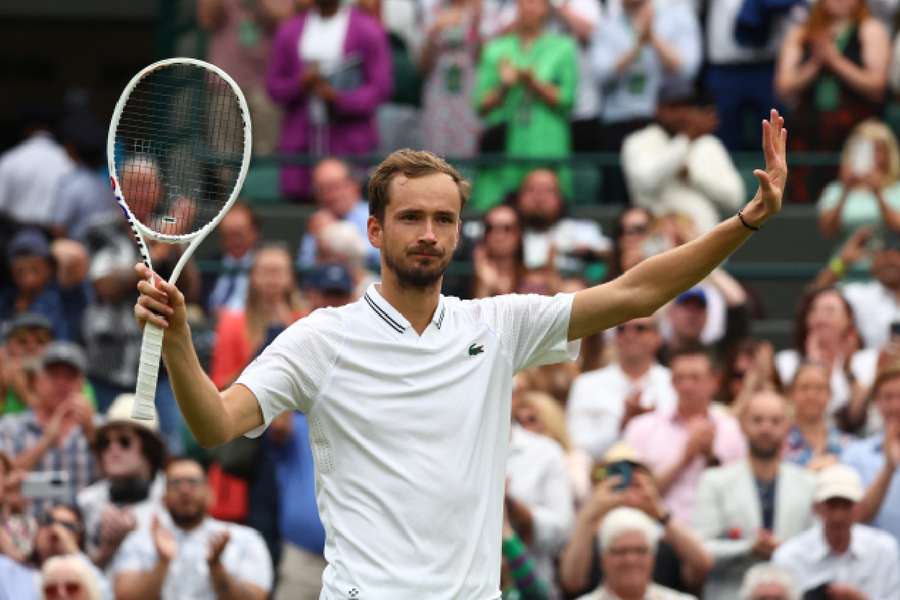 Medvedev celebrates his win