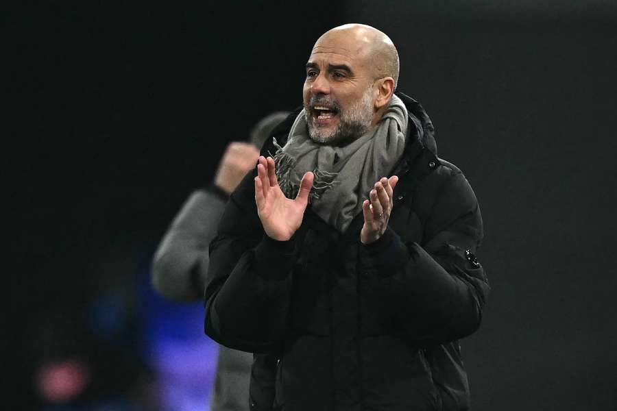 Pep Guardiola lors du match contre Ipswich.