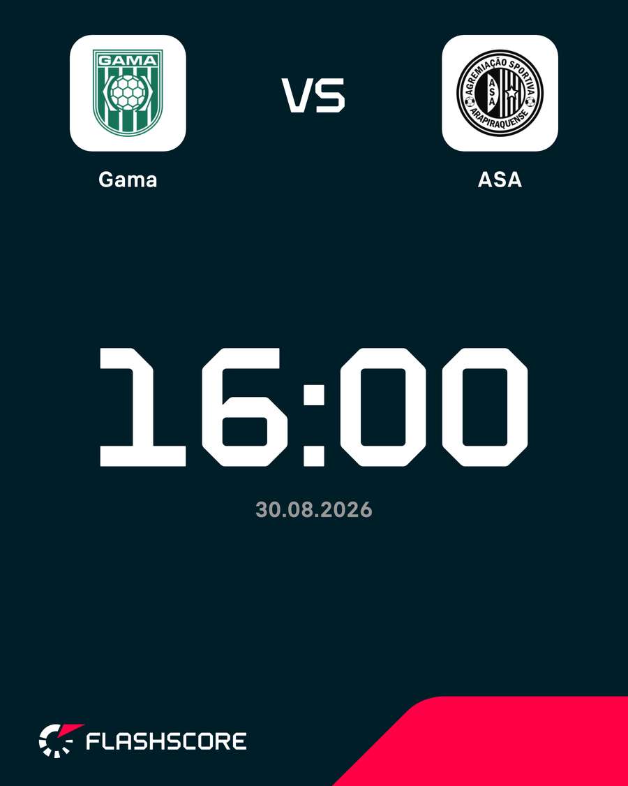 Gama e ASA jogam neste domingo (30), às 16h Gama e ASA jogam neste domingo (30), às 16h