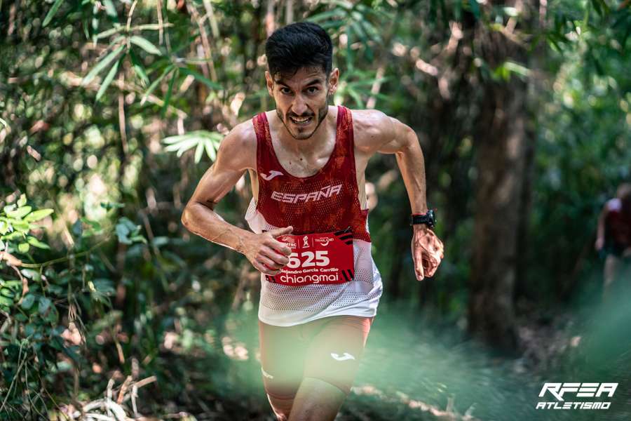 Álex García, durante el Mundial de Montaña