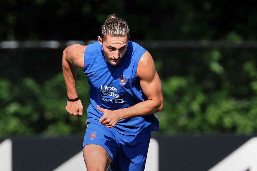 Adrien Rabiot à l'entraînement.