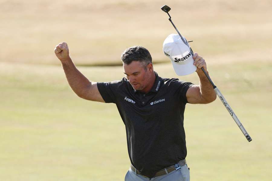 New Zealand's Ryan Fox celebrates on the 18th green New Zealand's Ryan Fox celebrates on the 18th green