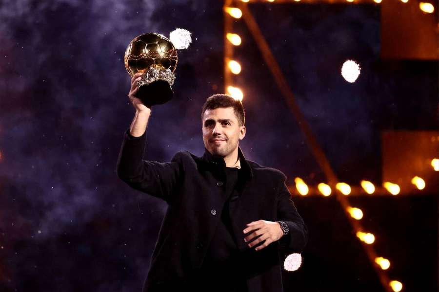 Rodri durante su homenaje