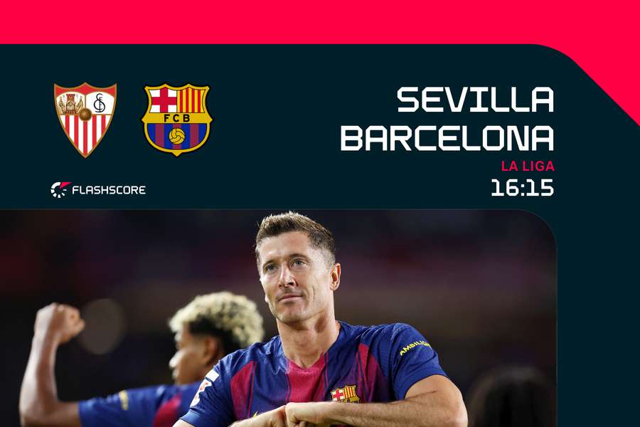Lewandowski celebra un gol con el Barça