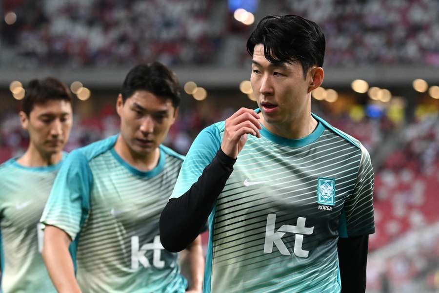 Son in action for South Korea