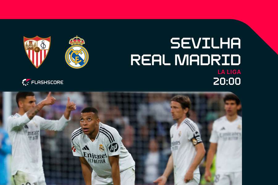 O Real Madrid procura a vitória em Sevilha.
