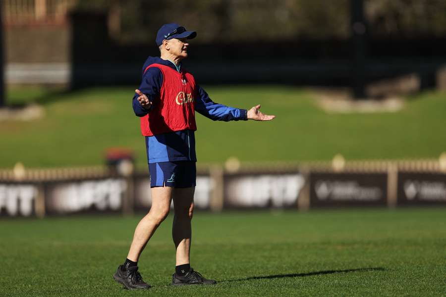 Wallabies coach Joe Schmidt oversees a training session at North Sydney Oval on Thursday. Wallabies coach Joe Schmidt oversees a training session at North Sydney Oval on Thursday.