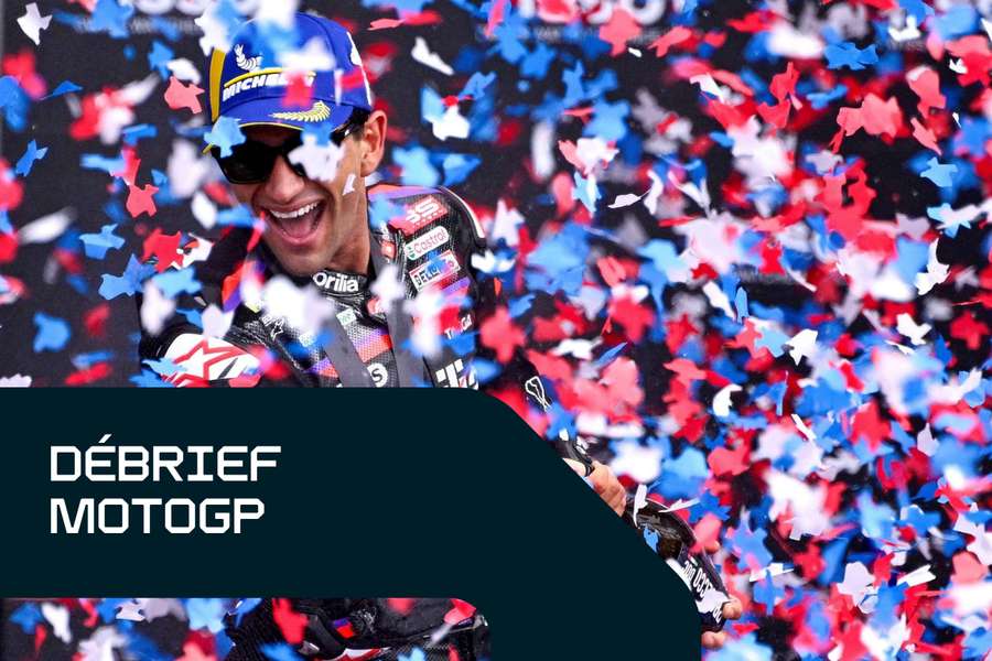 Jorge Martín au milieu des confettis