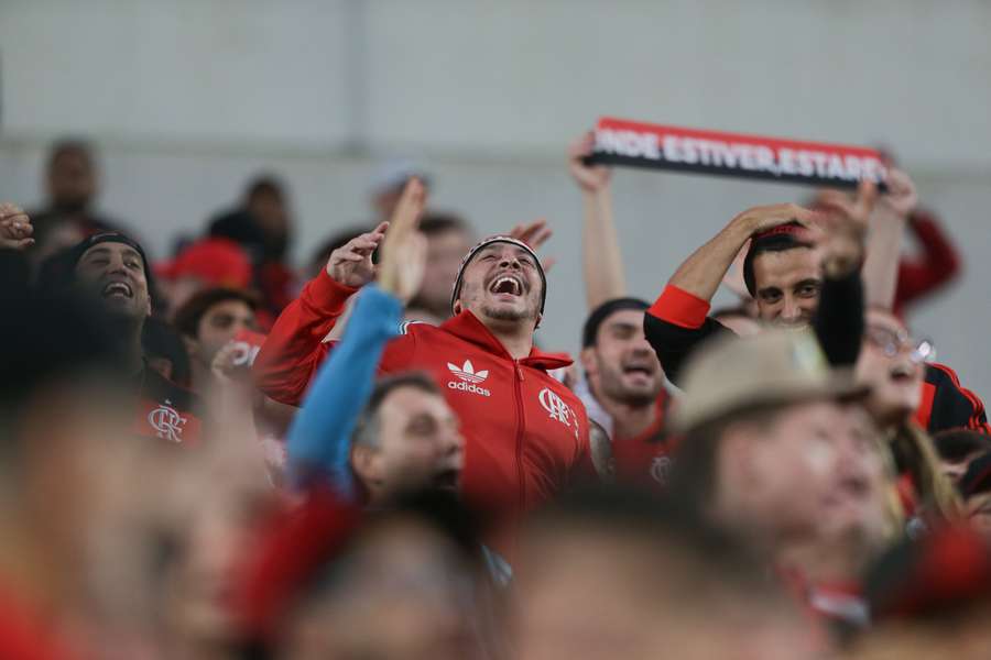Torcedores do Flamengo no primeiro jogo da equipe na Copa do Mundo de Clubes da FIFA
