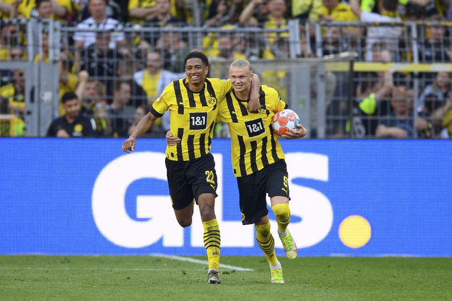 Bellingham y Haaland, felices en Dortmund.