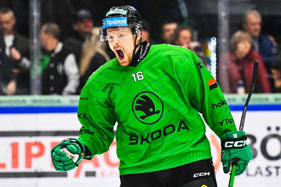 Gríger gól do sítě Litvínova náležitě oslavil. Gríger gól do sítě Litvínova náležitě oslavil.