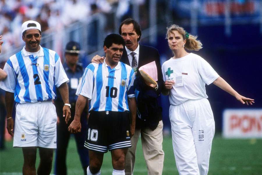Maradona dio positivo en pleno Mundial de 1994
