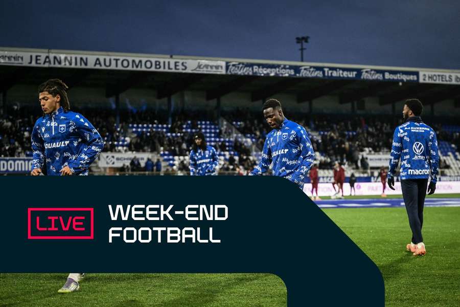 Les Auxerrois à l'échauffement le 7 décembre 2025.