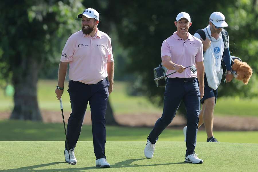 The team of Shane Lowry and Rory McIlroy shared the lead after Thursday's first round