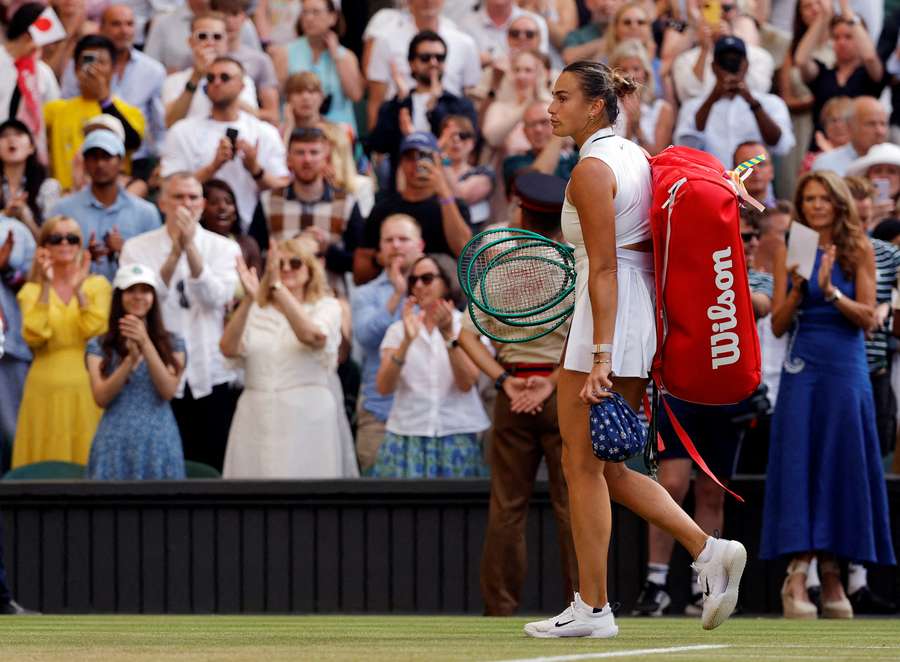 Sabalenka after losing to Osaka Sabalenka after losing to Osaka