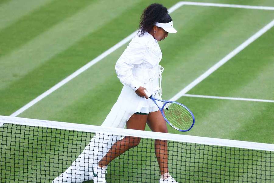 Osaka arriving onto court Osaka arriving onto court