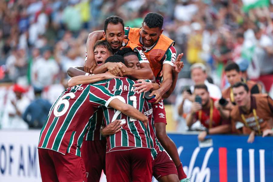 Fluminense célébrant sa victoire.