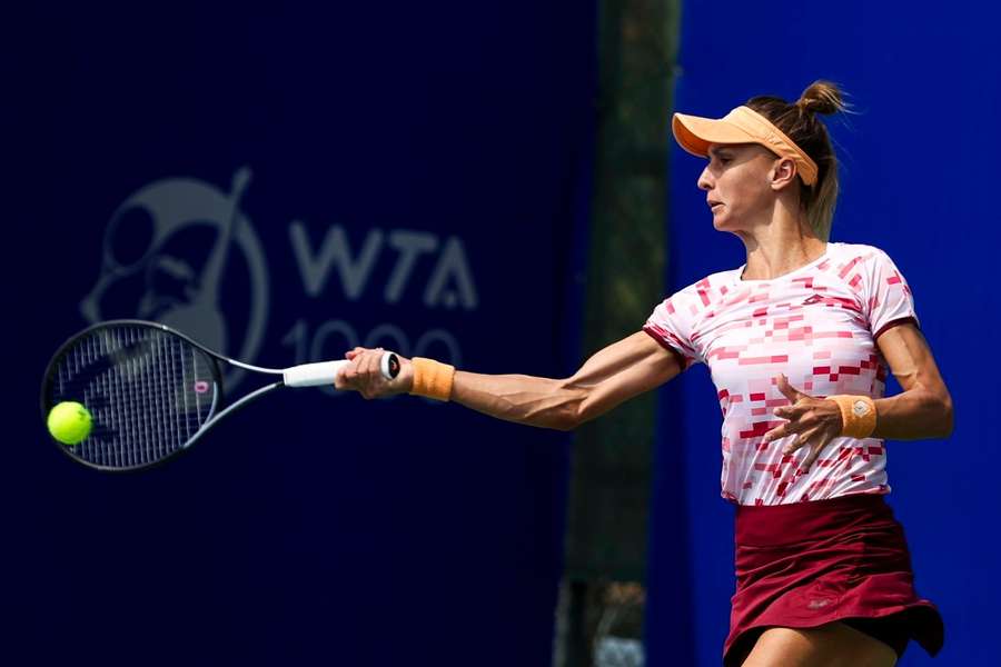Lesia Tsurenko, en un partido de tenis.