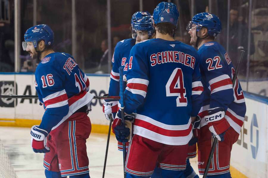The New York Rangers scored eight times in their win on Sunday.